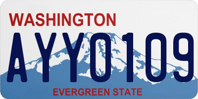 WA license plate AYY0109