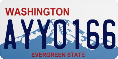 WA license plate AYY0166