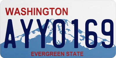 WA license plate AYY0169