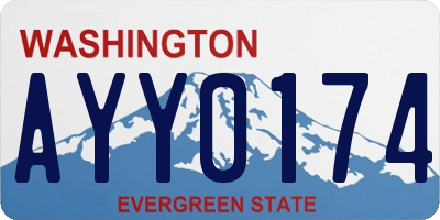 WA license plate AYY0174