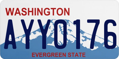 WA license plate AYY0176