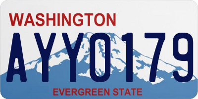 WA license plate AYY0179