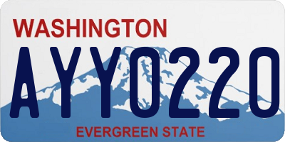 WA license plate AYY0220