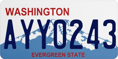 WA license plate AYY0243