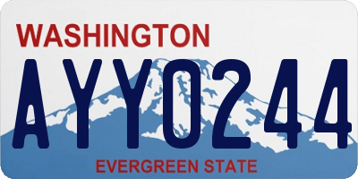 WA license plate AYY0244