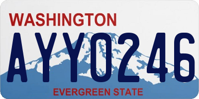 WA license plate AYY0246