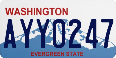 WA license plate AYY0247