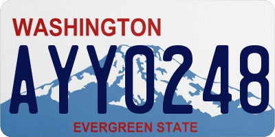 WA license plate AYY0248