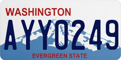 WA license plate AYY0249