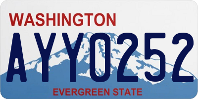 WA license plate AYY0252