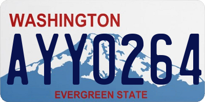 WA license plate AYY0264