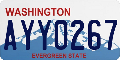 WA license plate AYY0267