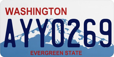 WA license plate AYY0269