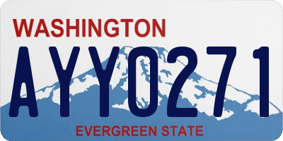 WA license plate AYY0271