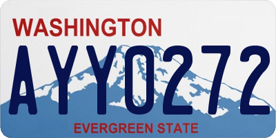 WA license plate AYY0272