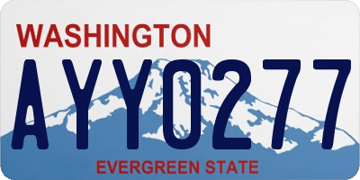 WA license plate AYY0277