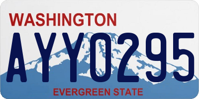 WA license plate AYY0295