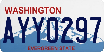 WA license plate AYY0297