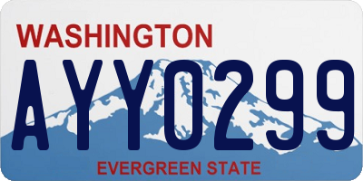 WA license plate AYY0299