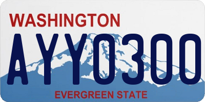 WA license plate AYY0300