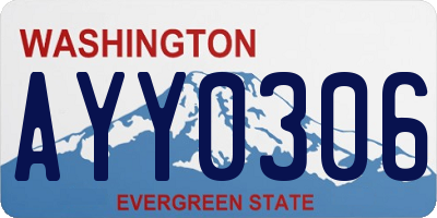 WA license plate AYY0306