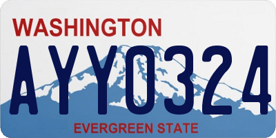 WA license plate AYY0324