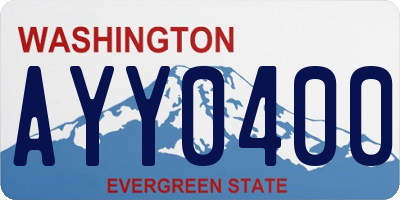 WA license plate AYY0400