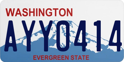 WA license plate AYY0414