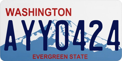 WA license plate AYY0424