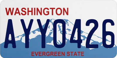 WA license plate AYY0426