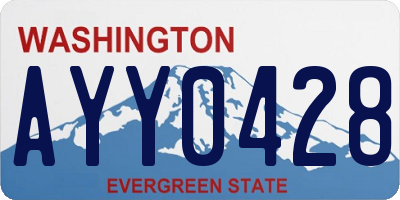 WA license plate AYY0428