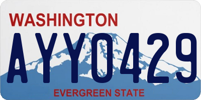 WA license plate AYY0429