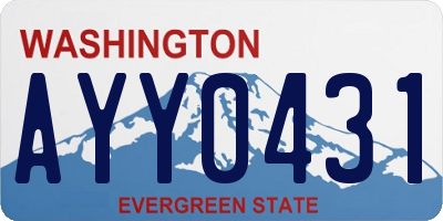 WA license plate AYY0431