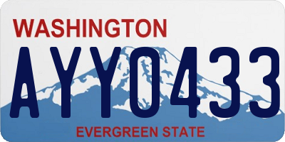 WA license plate AYY0433