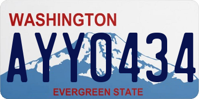 WA license plate AYY0434