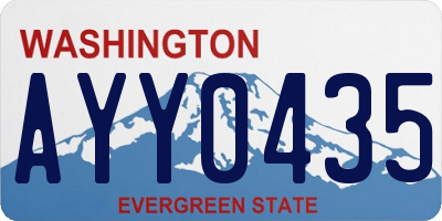 WA license plate AYY0435