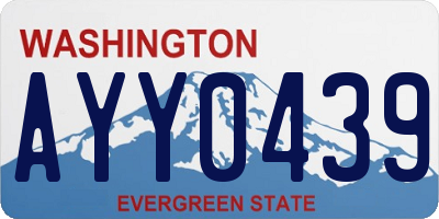 WA license plate AYY0439