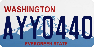 WA license plate AYY0440