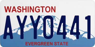 WA license plate AYY0441