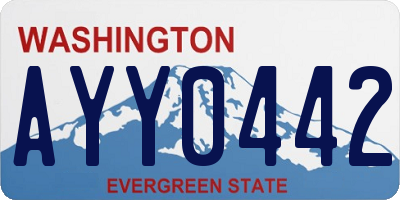 WA license plate AYY0442