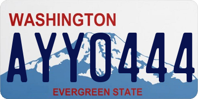 WA license plate AYY0444