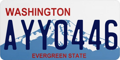 WA license plate AYY0446