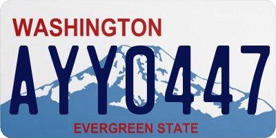 WA license plate AYY0447