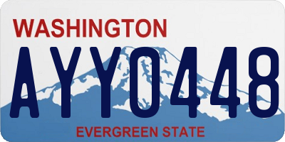 WA license plate AYY0448