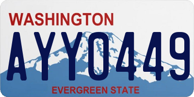 WA license plate AYY0449