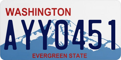 WA license plate AYY0451