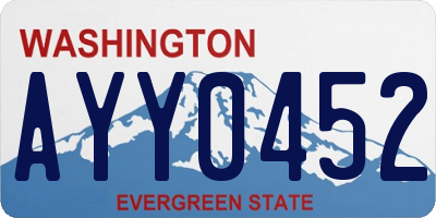 WA license plate AYY0452