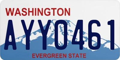 WA license plate AYY0461