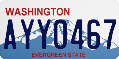 WA license plate AYY0467