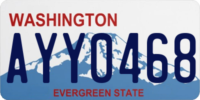 WA license plate AYY0468